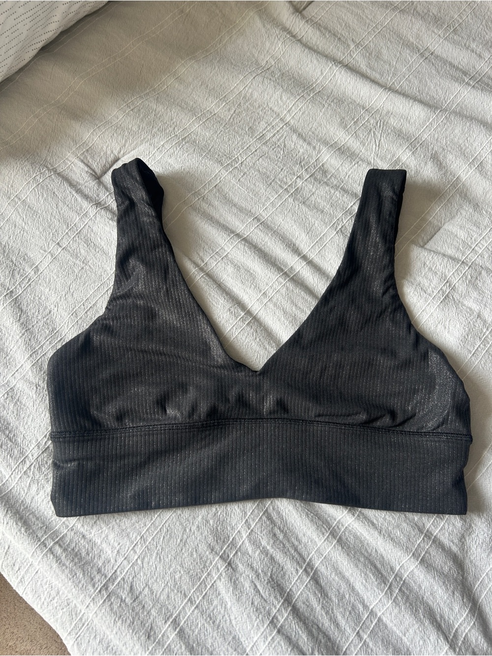 Lululemon Align V-neck Black Shimmer Bra